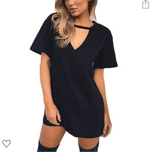 Zanzea Mini T Shirt Choker Dress